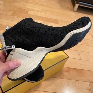 Fendi black knit sneakers
